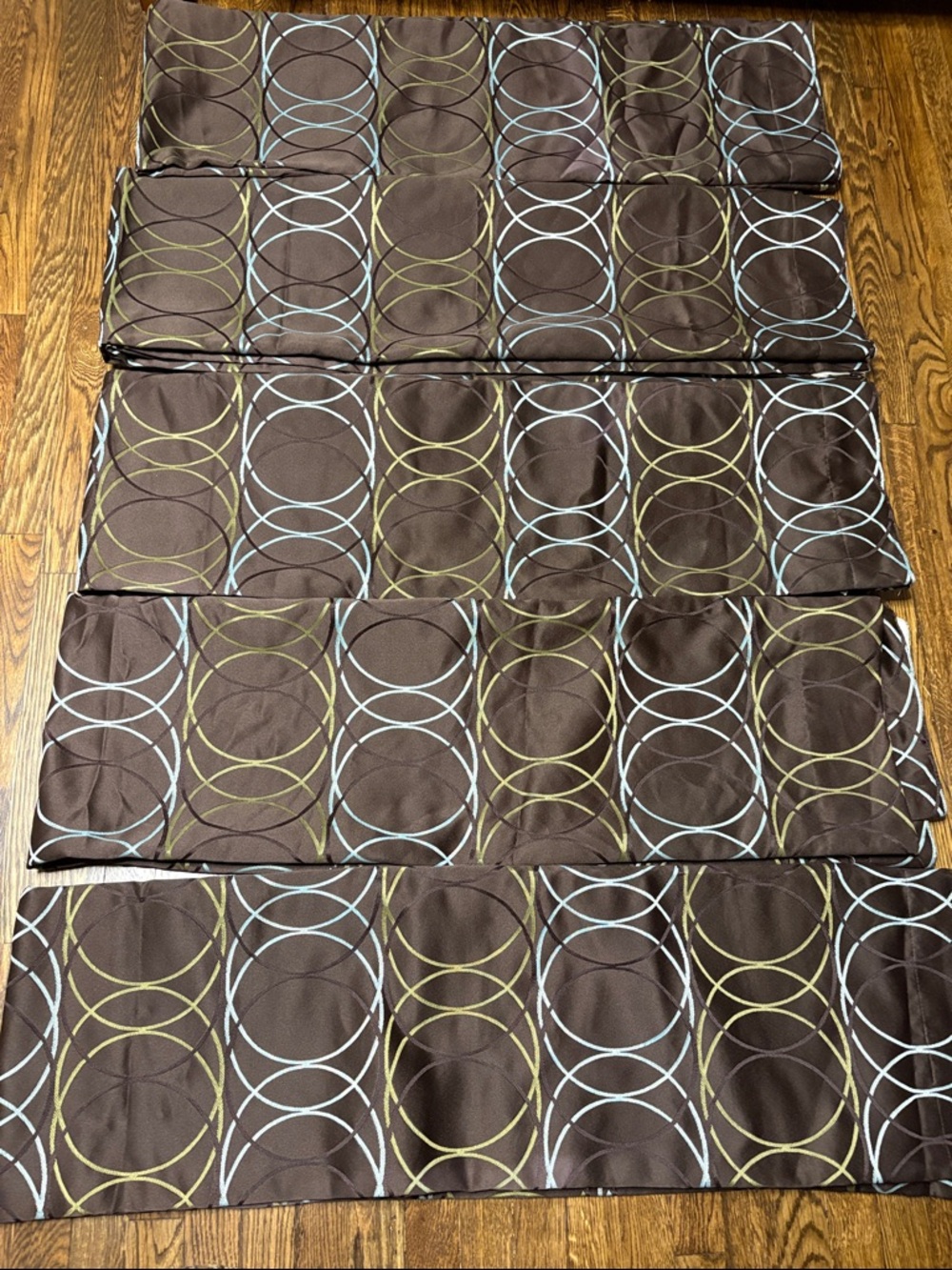 JC Penney Home Collection 5O W X 84 L Chocolate, Teal, Olive Curtain Panels (5)!